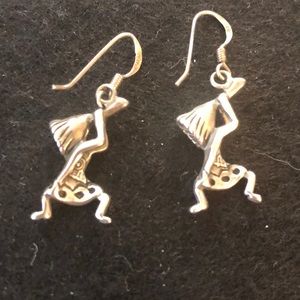 Sterling Silver Kokopelli earrings